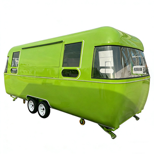 Carrito de Comida Móvil de Acero Inoxidable, Carrito de Venta Ambulante Comercial para Exteriores, de 4 Ruedas - Product Image 1