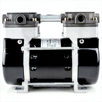180W 7bar haute pression petite pompe de compresseur d'air 60DB tête de compresseur d'air sans huile silencieuse pour laboratoire dentaire