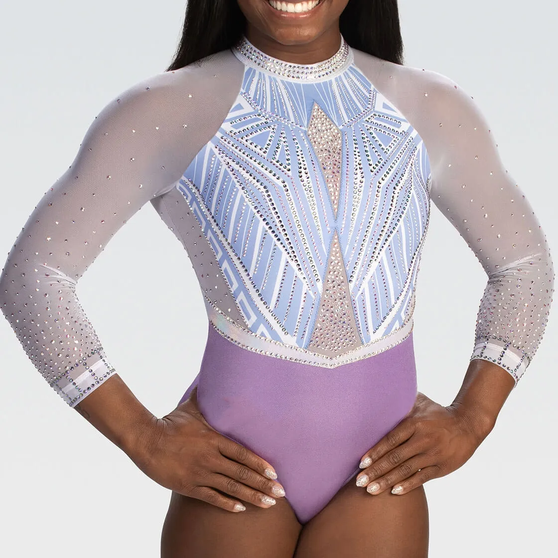 2024 New Custom Long Sleeve Sublimated Championship Gymnastics Competition Leotards