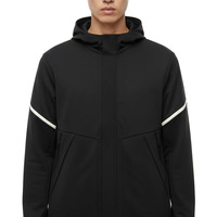 Veste de survêtement d'hiver pour homme, personnalisée, à capuche, décontractée, unie, respirante, en polaire écologique, à manches longues, pour l'entraînement physique