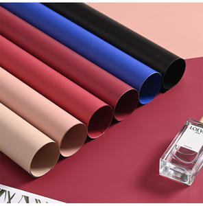 Papel de regalo floral JOYWOOD resistente al agua con color sólido grueso para floristería - Product Image 3