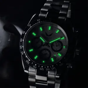 Trendy Personality Small 3 Needle Luminous Pointers Silicone Strap Quartz Diamond Watch Mens Top Brand Luxury 2024 Watches