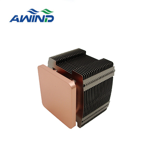 Dissipatore di calore su misura dell'aletta della fibbia della doppia torre della cpu del dissipatore di calore della macchina della cpu dell'aletta del perno della chiusura lampo di precisione con il tubo di calore - Product Image 6