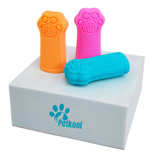 <b>Silicone</b> Pet Toothbrush For Cats And Dogs Rounded Shape Durable Cleaning <b>Tool</b> Food Grade Material - Product Image 5