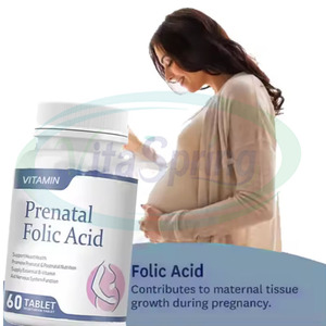VitaSpring demir Folic asit Tablet hap makinesi lal gıda sınıfı organik takviyesi kadınlar için 600mg <span class=keywords><strong>Prenatal</strong></span> vitaminleri folik asit tabletleri - Product Image 2