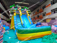 Toboggan aquatique coloré maison de rebond château panier de basket taureau équitation Machine étanche Football Trampoline fête location tente