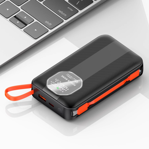 Banque d'alimentation pour ordinateur portable 20000mah <span class=keywords><strong>PD</strong></span> <span class=keywords><strong>45W</strong></span> Type-C Sortie Câble détachable Charge super rapide Mini câble intégré OEM Powerbanks - Product Image 4