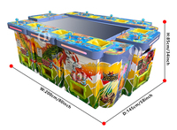 QIQU 2025 Source usine nouveauté machine de jeu de tir de poisson très rentable 55 pouces armoire détachable à 8 joueurs