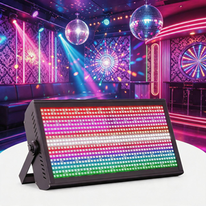 Projecteur LED Stroboscopique 200W RGB 3-en-1 avec Cartographie de Pixels DMX512 - Éclairage Scénique Professionnel Atomic Strobe pour Discothèque, DJ, Fête, Spectacle - Product Image 1