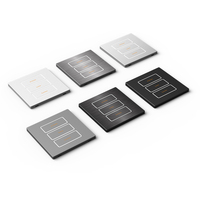 Pour la maison intelligente haut de gamme hôtel UK Standard interrupteur intelligent KNX interrupteur d'éclairage mural aluminium blanc gris couleur panneau métallique DC 24V