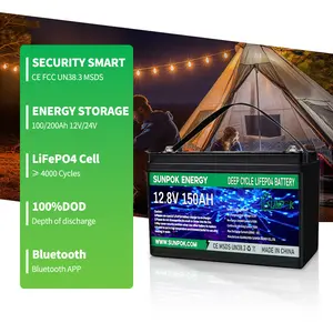 Lifepo4 baterai asli diimpor 12.8V 24V 36V 48V 100AH baterai rumah tenaga surya sistem penyimpanan energi Lifepo4 baterai Lithium