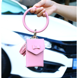 Instagram-famous wristband, car keychain, card <b>holder</b>, wristband hand sanitizer sleeve, leather storage bag, <b>document</b> card - Product Image 1