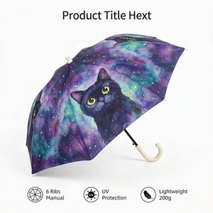 Nouvel Arrivage Parapluie Manuel Enfant Imprimé Motif Chat Entièrement Imprimé Anti-Vent en Pongee de Qualité Supérieure – Cadeaux Promotionnels - Product Image 3