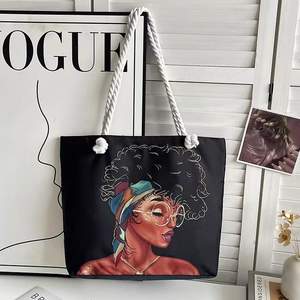 Sacs de voyage en toile personnalisés pour femmes, motif de dessin animé, sac de plage en toile personnalisé, grande capacité, sacs de voyage en toile pour femmes - Product Image 2