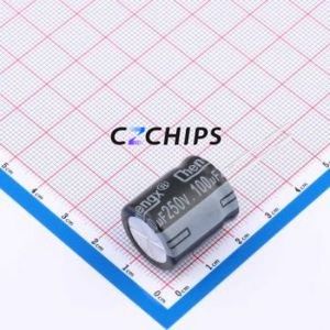 Condensador Electrolítico de Aluminio de Montaje Pasante KM107M250L20RR0VH2FP0, D18xL20mm 100uF 20% 250V 7.5mm - Product Image 1