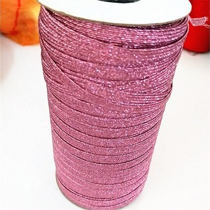 Cinta Elástica Plana de 1 cm con Purpurina, Color Metálico, Poliéster, Látex, Adorno Elástico para Adornos de Prendas, Accesorios para el Cabello DIY - Product Image 2