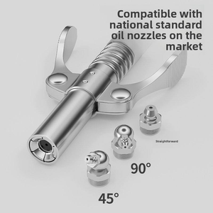 לחץ גבוה שמן זרבובית משאבת רכב מזרק 6000 psi נירוסטה אקדח 1/8 גודל 30 ס "מ צינור קופלר - Product Image 2