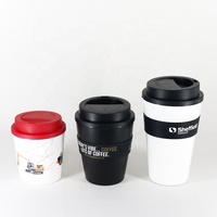 Gobelet à café réutilisable en plastique personnalisé, plusieurs tailles (8oz/12oz/16oz), simple ou double paroi, étanche, compatible lave-vaisselle, avec logo