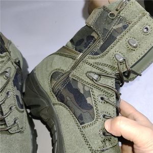 Bottes Delta Vertes TSB10, Chaussures de Randonnée Hautes Parashot Desert Delta, Bottes Camouflage en Daim Vert, Bottes du Désert - Product Image 4