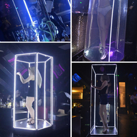 Lumières de scène pour pole dance, plateforme lumineuse rotative, lampe à motifs, cage à oiseaux aérienne pour artistes, pour événements, danse Go-Go