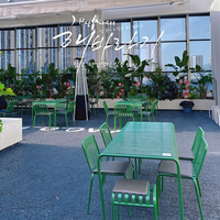 Chaises et tables de style industriel pour espaces de loisirs extérieurs, aménagement créatif pour salons de thé, cafés, cours et balcons en fer forgé