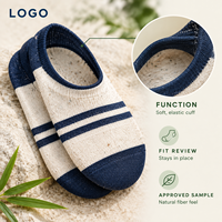 Marineblaue Creme-Bambus-Socken mit Fasertextur, Natürlicher Sitz, Transparenz, Pflegeanleitung, Verstärkte Stresszonen, Chargenkontrolle