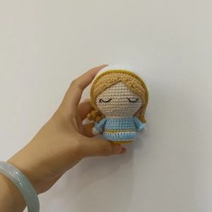 Jouet en peluche Jésus fait main au <span class=keywords><strong>crochet</strong></span>, scènes <span class=keywords><strong>de</strong></span> la Nativité (Marie, Joseph, Bébé Jésus, mouton), décoration <span class=keywords><strong>de</strong></span> Noël pour la maison et la chambre d'enfants, cadeaux - Product Image 3