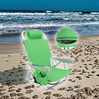 Chaise de camping pliante réglable en gros, légère et portable, avec sac à dos, pour l'extérieur, confortable, avec cadre en aluminium