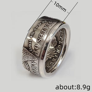 Anello in Lega Alfanumerico Creativo e Personalizzato - Gioiello Unisex alla Moda con Placcatura Argento Antico - Product Image 6