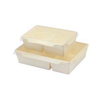 Boîte à lunch jetable écologique Conteneur de restauration rapide pour emporter Papier kraft Restaurant Friendly