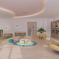 Meuble de rangement Montessori pour jouets d'école maternelle, armoire combinée, meuble d'angle pour zone artistique de maternelle, ensemble de meubles pour enfants