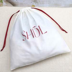 Bolsa de Lino y Algodón Natural con Cordón y Logotipo Personalizado Reciclable, Bolsa con Cordón de Lino y Algodón - Product Image 5
