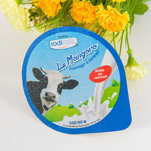 Tùy Chỉnh In Ấn Die Cut 95mm96mm AL + PP Keo/PP Dễ Dàng Để Xé Phim Nổi Nhôm Foil Sữa Chua Cốc Nhựa Niêm Phong Phim Nắp - Product Image 2