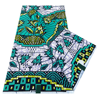 Meilleure Vente Tissu Wax Africain Original Hollandais Kitenge Wax Java Imprimé 6 Yards pour Confection de Robes