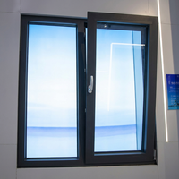 Ventanas Abatibles y Oscilobatientes de Aluminio de Grado Arquitectónico Moderno, Personalizadas, Templadas para Uso en Villas, Certificación CE de Fábrica