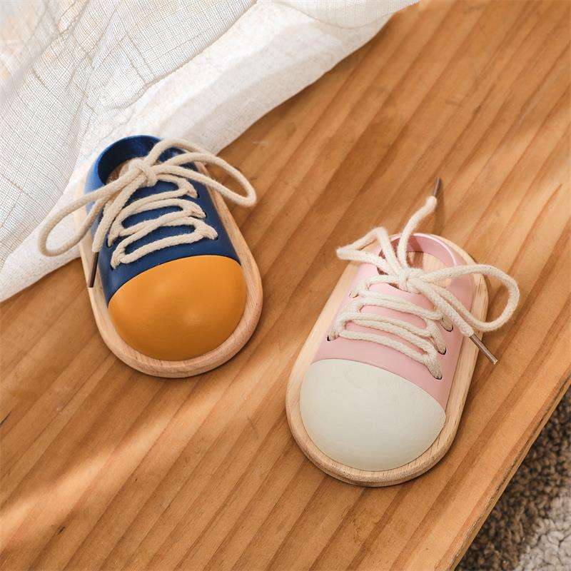 JET OEM Montessori Wooden Shoelace Tying Sensory Educational Toy for ...
