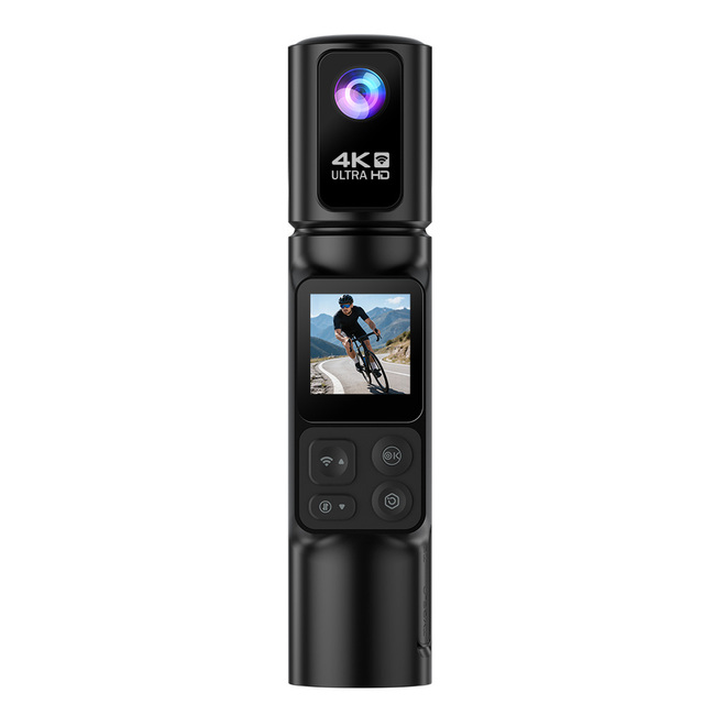 New 4K Portable Action Camera 1.5'' IPS Screen with 350° Rotatable Lens for Vlogging/Cycling