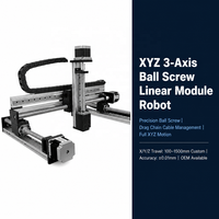 Motor Aktuator Sekrup Bola Rel Linier QIGE untuk Lengan Robot, Meja XYZ Sumbu Z, Robot Kartesian 0.8kW 380V Beban 25kg Garansi 2 Tahun