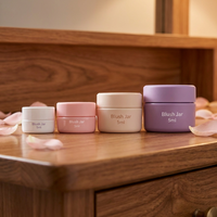 Pot en plastique de 5 ml pour blush, pot en plastique avec couvercle, finition mate, pots cosmétiques en caoutchouc, petite taille de luxe, pot en plastique de 5 ml pour blush et crème pour les yeux