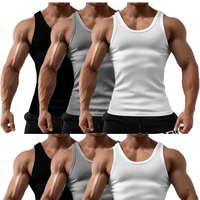 Nouveau design, vente en gros d'usine, stock disponible, gilet décontracté tricoté pour hommes, en coton et élasthanne, avec logo personnalisé, pour le sport et le fitness estival