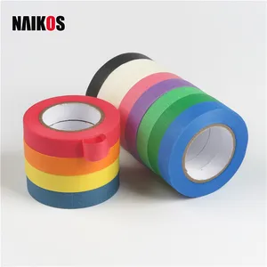 Best Quality Colored Jumbo Roll Adhesive Paper Crepe Paper Masking Tape For Painter Automotive