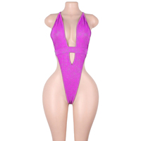 Vêtements de danse exotiques, tissu à paillettes, dentelle argentée, body en maille à lacets, string transparent, lingerie exotique, ensembles de fête