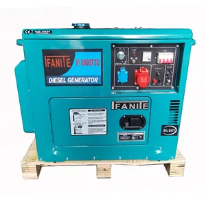 generator diesel with wheel 5.5 kva blue colour