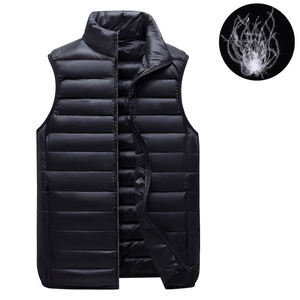 Vente en gros OEM/ODM Gilet bouffant fermeture éclair complet Veste légère décontractée en duvet de canard Gilet chaud d'hiver <span class=keywords><strong>sans</strong></span> capuche - Product Image 1