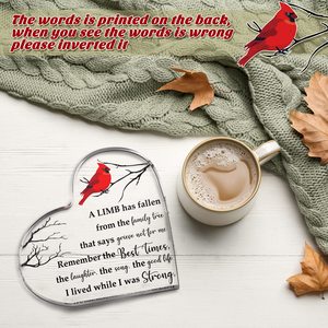 Cristallo acrilico vetro cuore regalo commemorativo regalo di festa per la perdita della persona amata decorazione della memoria della tavola regalo in difficoltà - Product Image 3