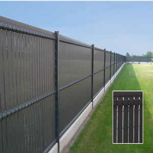 Clôture de jardin incurvée 3D de confidentialité latte de <span class=keywords><strong>PVC</strong></span> en plastique utilisé <span class=keywords><strong>pour</strong></span> le treillis métallique soudé - Product Image 3