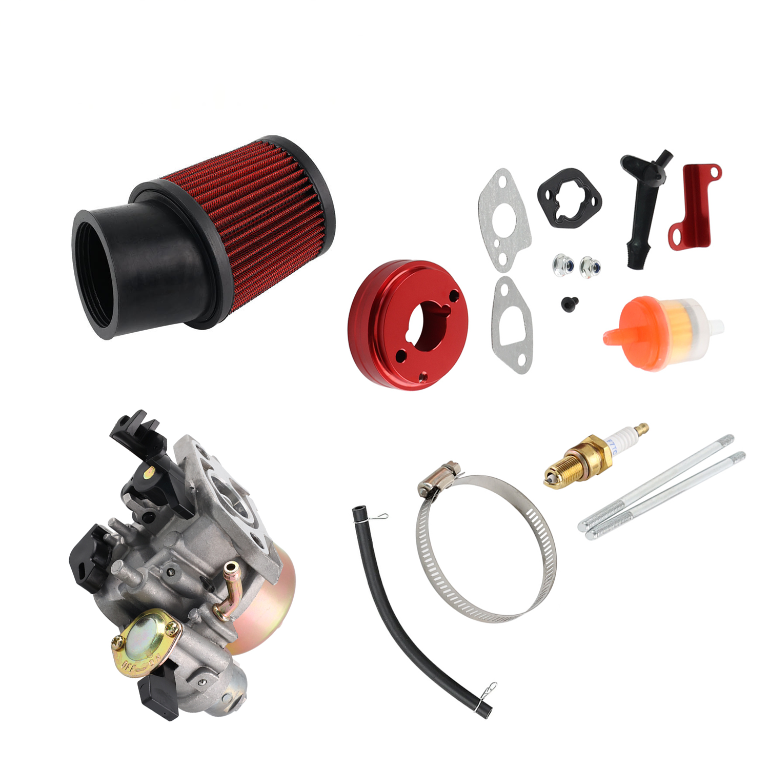 Mini Bike Air Filter Kit Performance Parts Sell Upgraded Air Filter Adapter Intake Spark Plug Kit For Cc 6.5 Hp Blue In CA Predator 212 212cc Engine - Foto 3