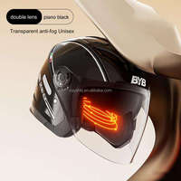 Casques de moto respirants ABS demi-face personnalisables en usine pour hommes et femmes avec double visière toutes saisons