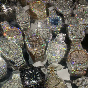 นาฬิกาข้อมืออัตโนมัติแบบกลไก ประดับเพชรโมอิสซาไนต์เกรด VVS คุณภาพสูงสุด งานแฮนด์เมด สไตล์ฮิปฮอป ประดับเพชรเต็มเรือน - Product Image 6