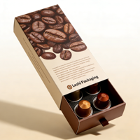 Boîte à café personnalisée avec impression numérique, emballage recyclable, boîte en papier pour capsules de café Nespresso